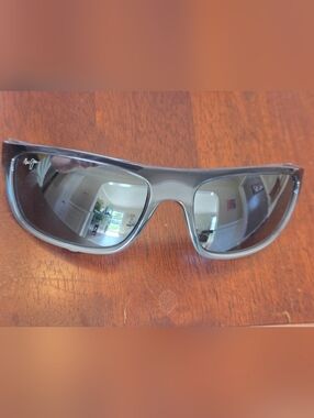 Maui Jim Gray Wraparound Polarized Sunglasses